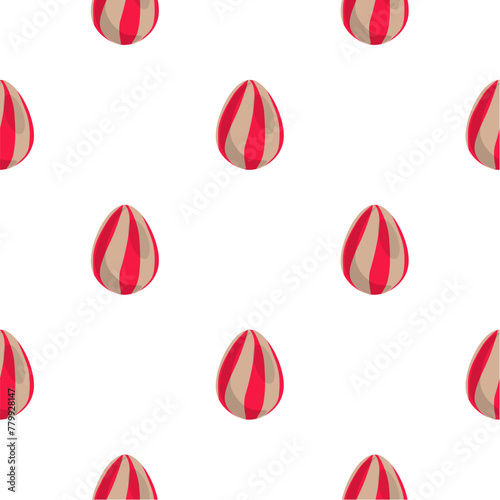 Illustration on theme seamless celebration holiday Easter with hunt colorful bright eggs