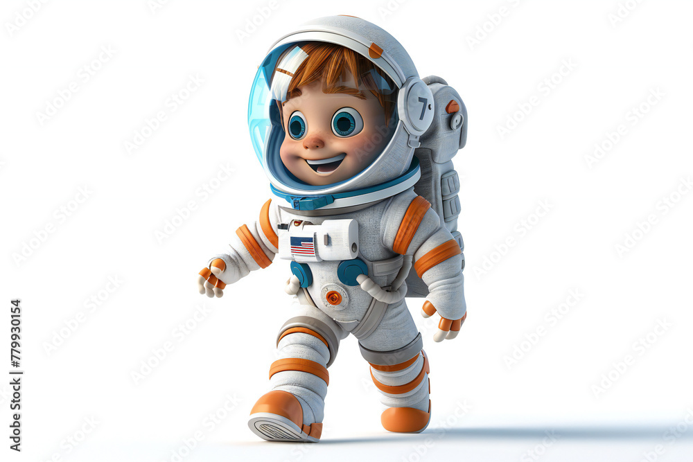 Illustration of a cosmonaut, 3d render Illustration of a cosmonaut, 3d render