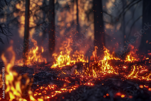 Forest fire, a natural disaster