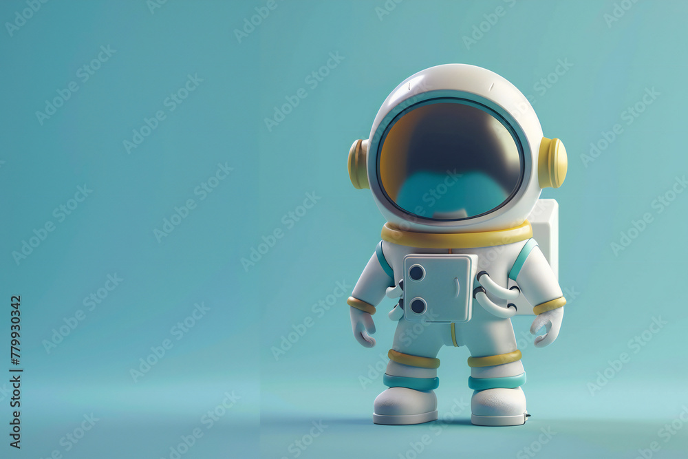 Illustration of a cosmonaut, 3d render Illustration of a cosmonaut, 3d render