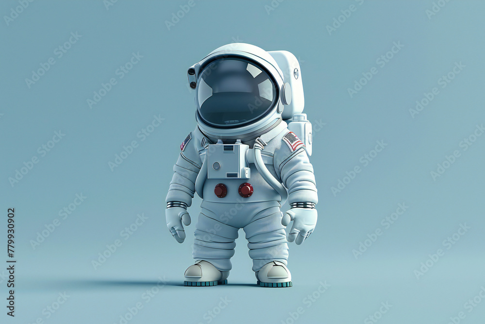 Illustration of a cosmonaut, 3d render Illustration of a cosmonaut, 3d render