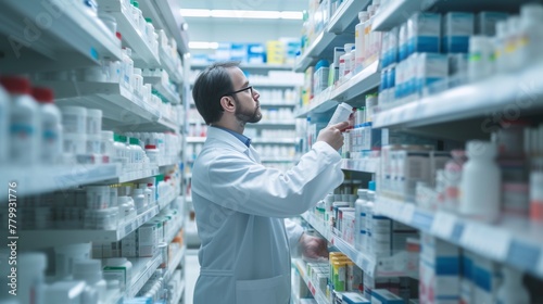 Portrait of pharmacist working in a drug store © Joyce