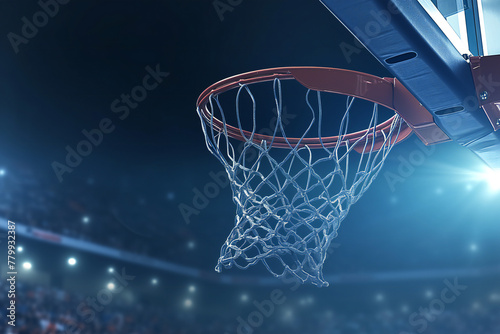 Basketball background with a ball scoring © Sandu