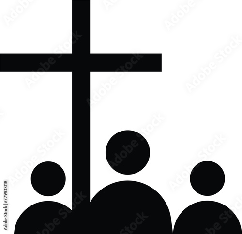 Christian Congregation and Cross, Praying Icon