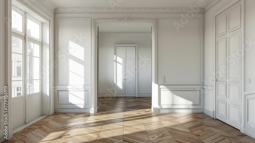 Renovated rooms with spacious windows and heating systems, both before and after the restoration process Examination of the differences between an old apartment and a newly renovated residence photo