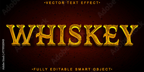 Alcohol Historical Whiskey Vector Fully Editable Smart Object Text Effect