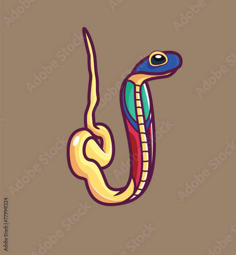Pharaonic egyptian cobra vector  icon vector