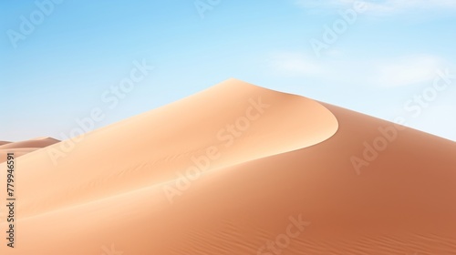Minimalist Sand Dune Landscape in Warm Light