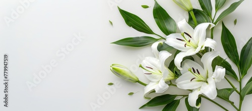 Serenity in Bloom  Easter Lilies Draped in Purity and Grace Generative AI