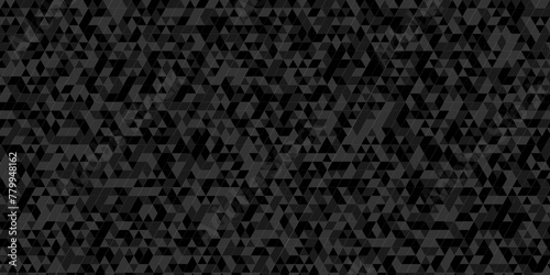  Vector geometric seamless technology gray and black transparent triangle background. Abstract digital grid light pattern gray Polygon Mosaic triangle Background, business and corporate background.