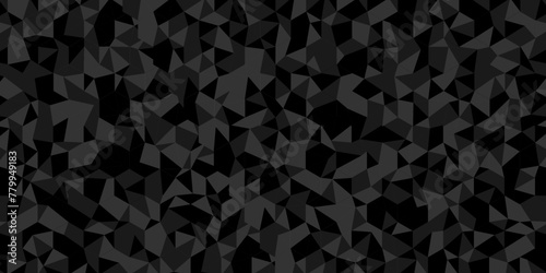  Vector geometric seamless technology gray and black transparent triangle background. Abstract digital grid light pattern gray Polygon Mosaic triangle Background, business and corporate background.