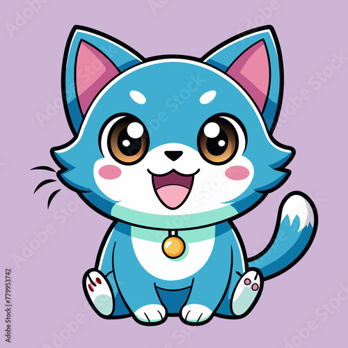 teeth--adorable-cat--kawaii--chibi