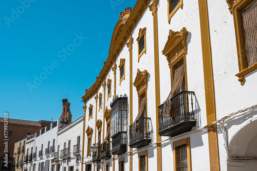 Arquitectura tradicional del sur de España en la hermosa villa de Zafra, Extremadura
