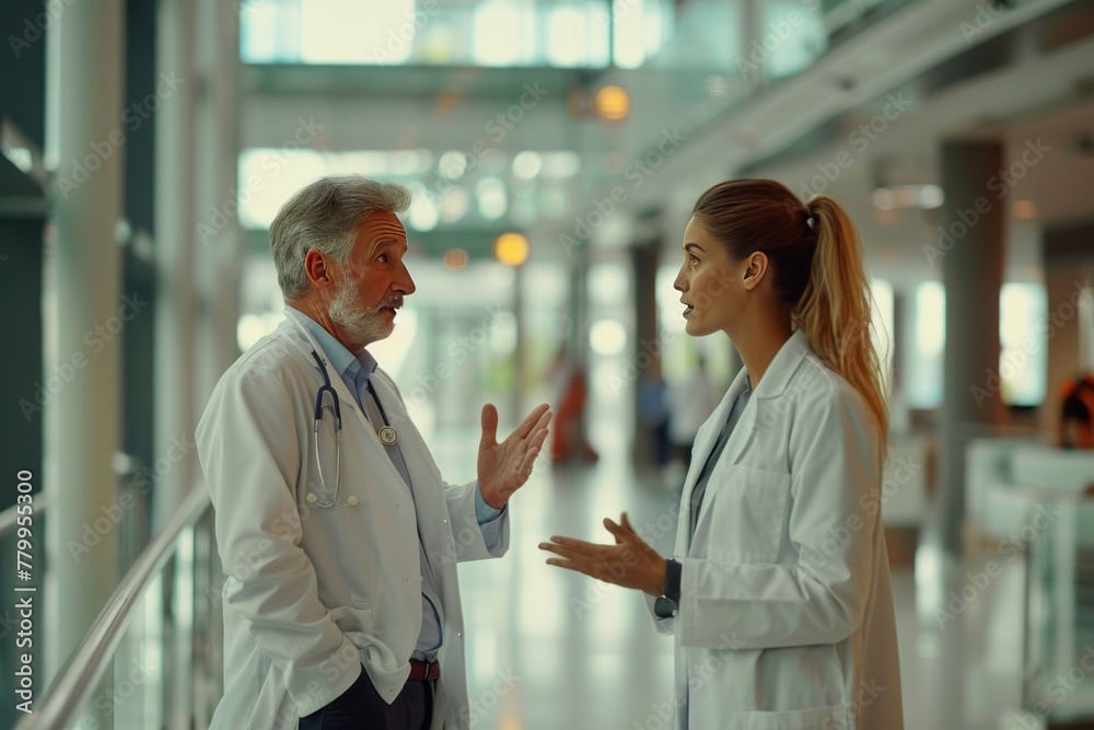 Fototapeta premium Collaborative discussion of doctors in Health Services