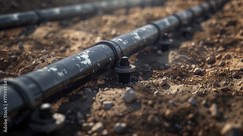 A Pipeline Through Sandy Terrain A Pipeline Through Sandy Terrain