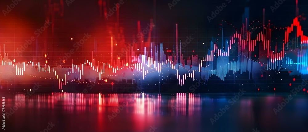 Economic Pulse: Russian Market Flux Visualized. Concept Economic Analysis, Russian Market, Market Volatility, Data Visualization, Economic Trends
