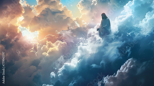 Jesus Cristo nas nuvens  photo
