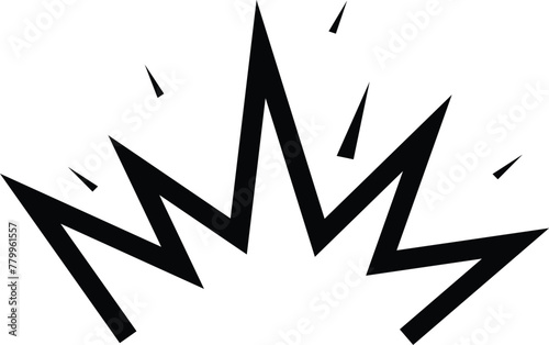 Collision isolated vector illustration icon. Explosion emoji illustration icon