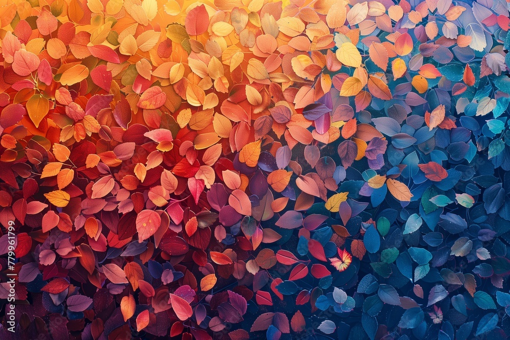 An autumm color leaves textured background