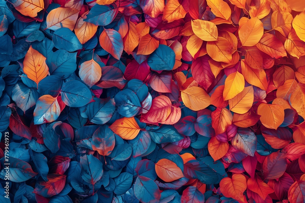 An autumm color leaves textured background