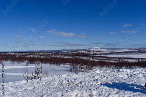 Winter landscape in Pallas Yllastunturi National Park  Lapland