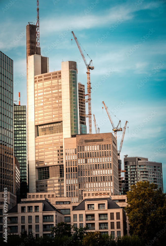 Cityscape of Frankfurt am Main in Germany