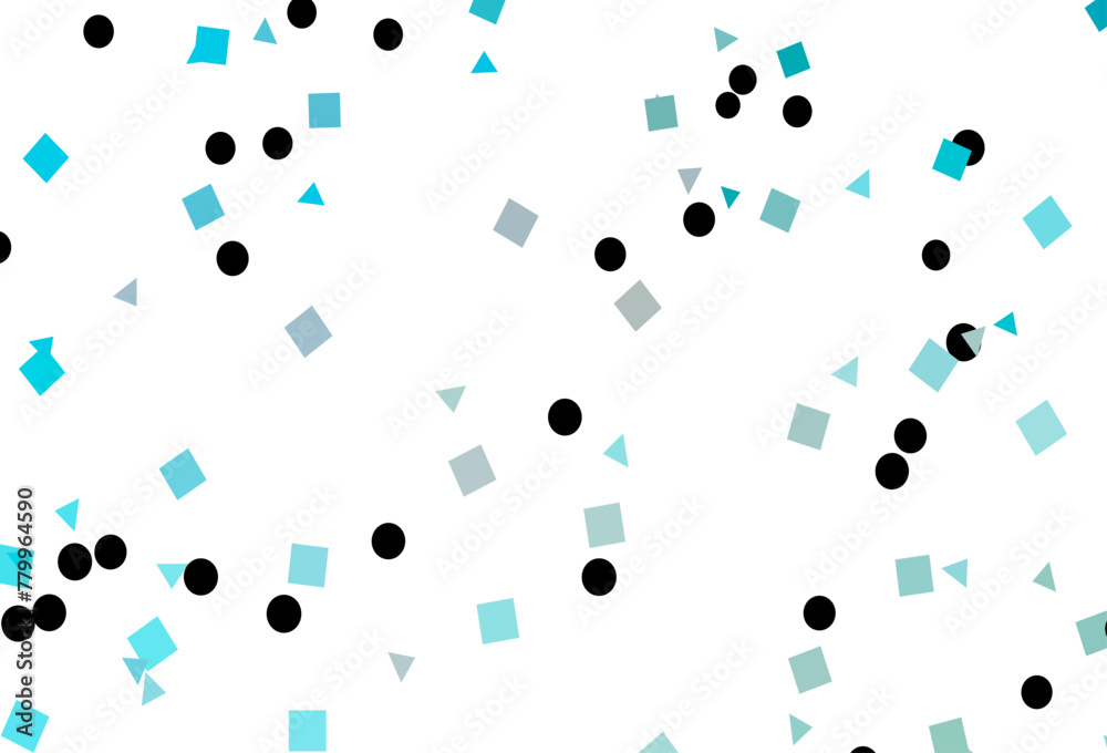 Light BLUE vector background with triangles, circles, cubes.