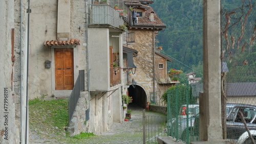 La cittadina di Bagolino in provincia di Brescia, Lombardia, Italia.