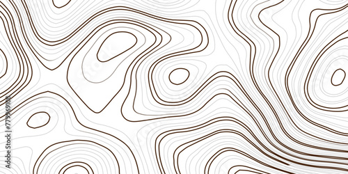 Topographic wave and curve line contour map background. Abstract wavy topographic map and curved lines background. Abstract geographic wave grid line map. Vector illustration.