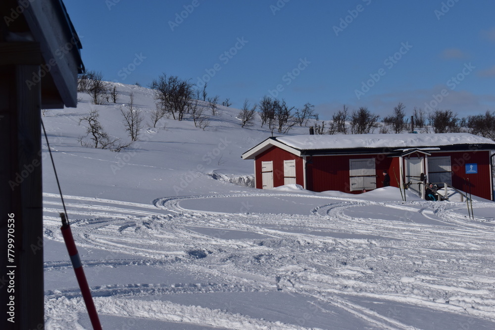 Winter landscape in Pallas Yllastunturi National Park, Lapland