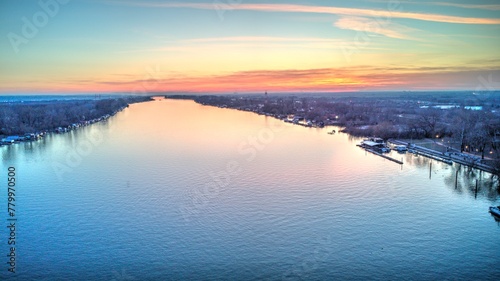 Sava River Sunset photo