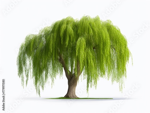 trees in white background