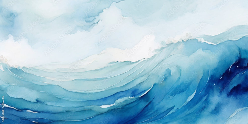 Abstract wavy water ocean background. Abstract ocean splashing waves.
