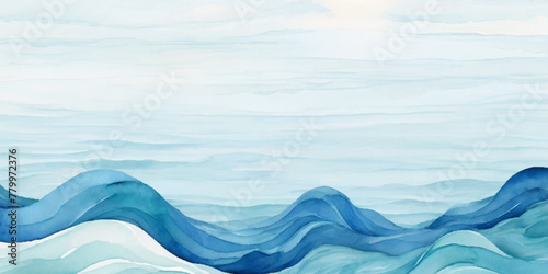 Abstract wavy water ocean background. Abstract ocean splashing waves.