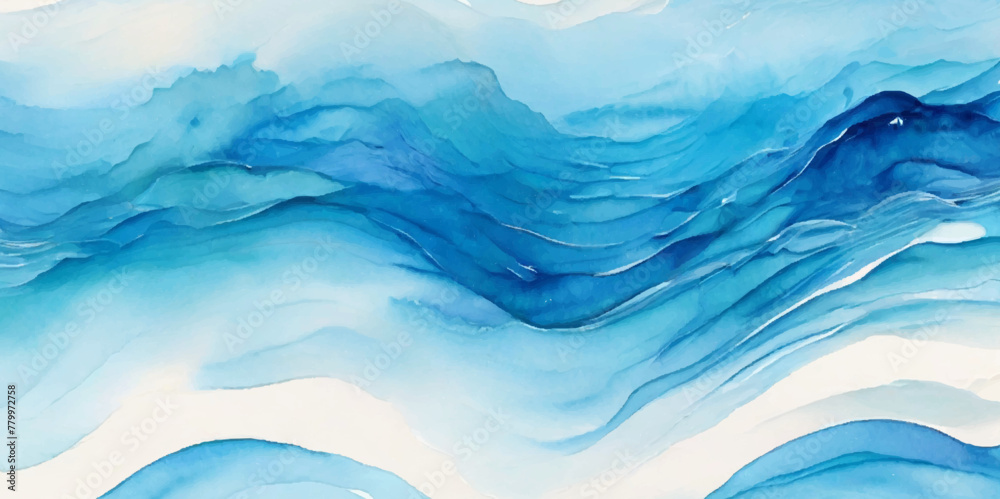 Sea water ocean wave vector background. Blue water ocean sea wave seamless background. Water  ocean wave white and soft blue aqua, teal texture