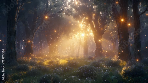 Enchanted Forest Twilight Magic. n