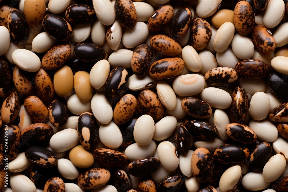 Vibrant Spotted beans colorful. Vegetable natural. Generate Ai
