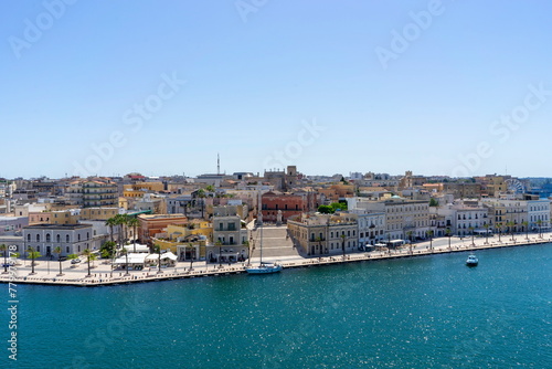 Panorama of the Italian city of Brindisi from above