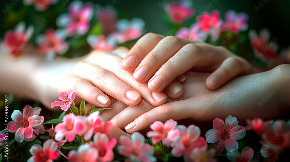 Fototapeta premium Young Woman’s Hands with Clean Skin