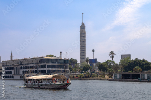 View of the Cairo TV Tower from the Nile River