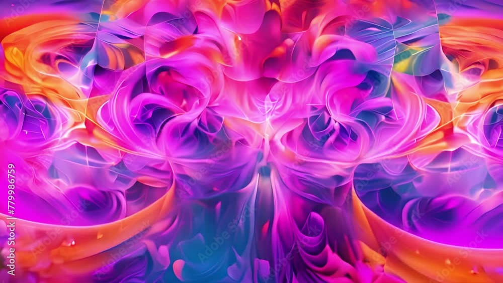 Chacra energy effect purple background. Blur color neon glow abstract background. Vibrant spectrum. Defocused pink purple blue gradient light flare leak smooth texture with copy space. Meditation 