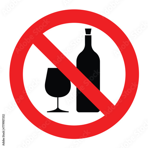 no drink alcohol prohibition sign