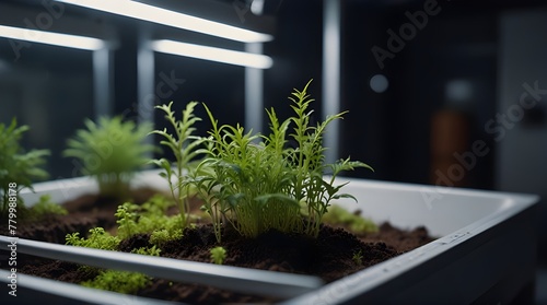 model plant in the growth chamber .Generative AI