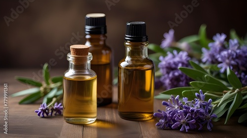 essential oil for aromatherapy (essential oils and medical flowers herbs) .Generative AI