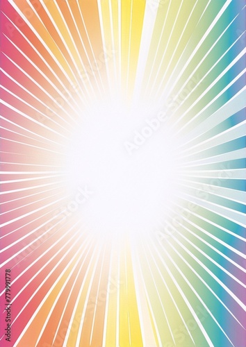 Rainbow rays background in perspective, bright rainbow colors, digital art, vector illustration