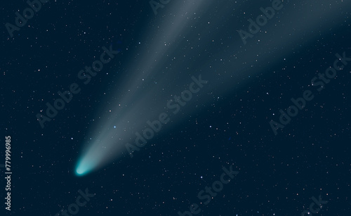 Comet on the space "Elements of this image furnished by NASA"