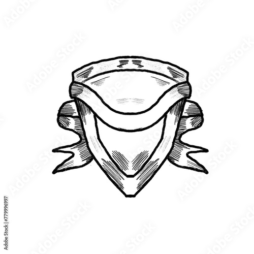 pencil sketch of transparent shield and slayer Png
