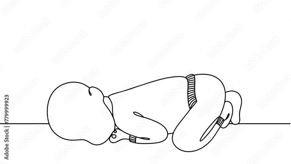 Fotografie The baby is lying