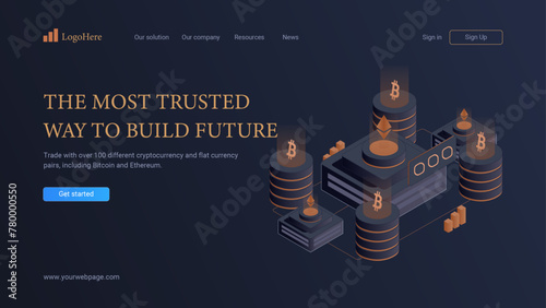 Cryptocurrency Black landing page