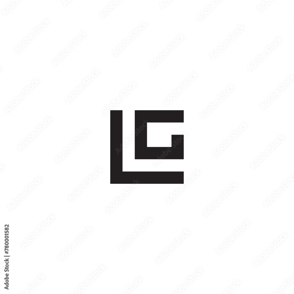 LG monogram logo with black color. LG monogram logo with black color.